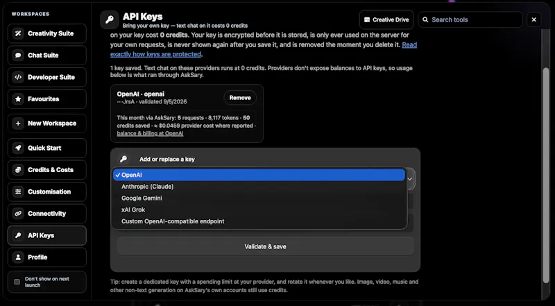 AskSary - BYOK-supported AI Studio screenshot 25