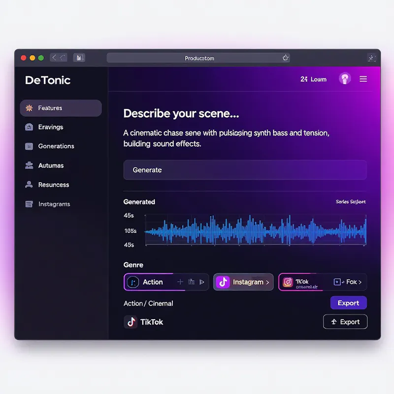 DeTonic — AI Audio Generator screenshot 1