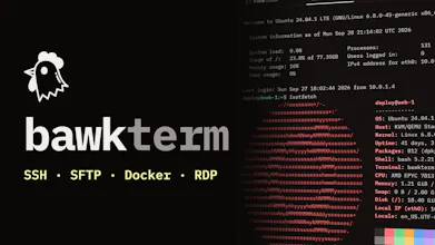 bawkterm: an open-source SSH/sFTP client gallery image