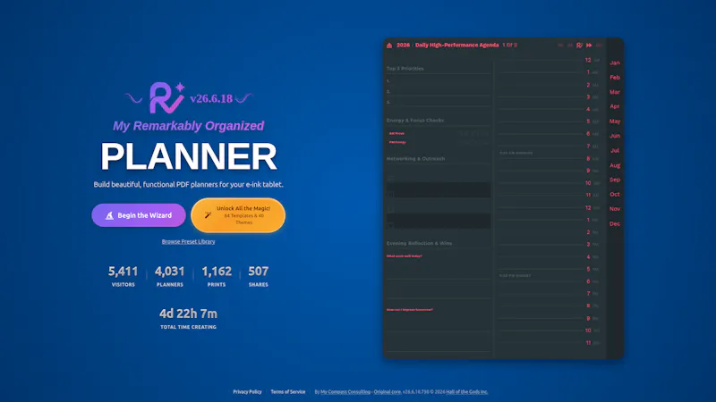 My Remarkably Organized Planner Wizard screenshot 9