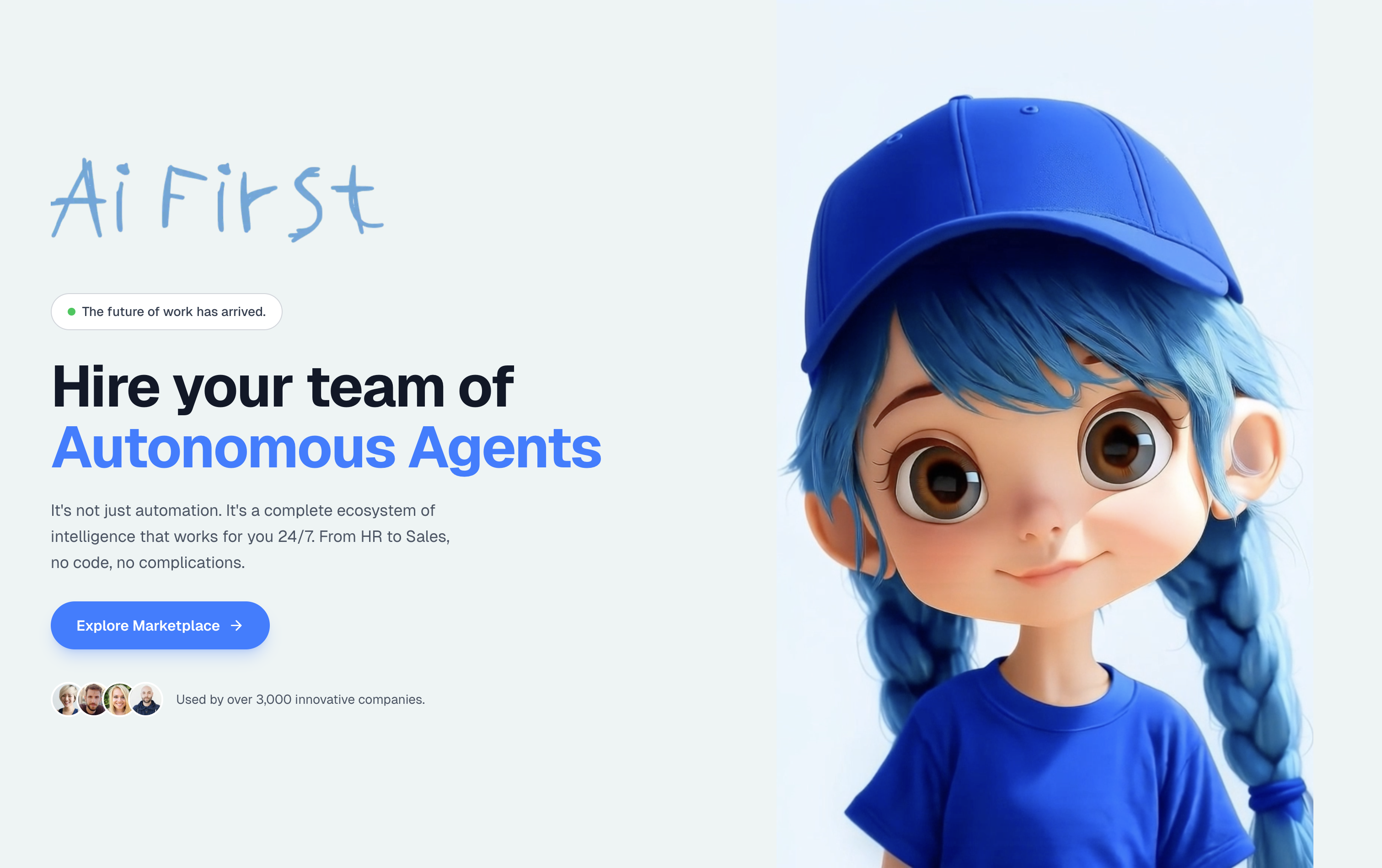 AI FIrst - Main product screenshot demonstrating key features and user interface
