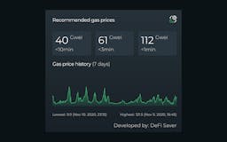 Ethereum Gas Prices by DeFi Saver media 2