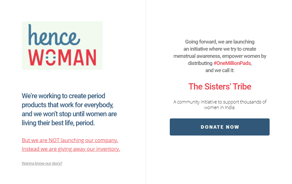 Donate to #OneMillionPads goal