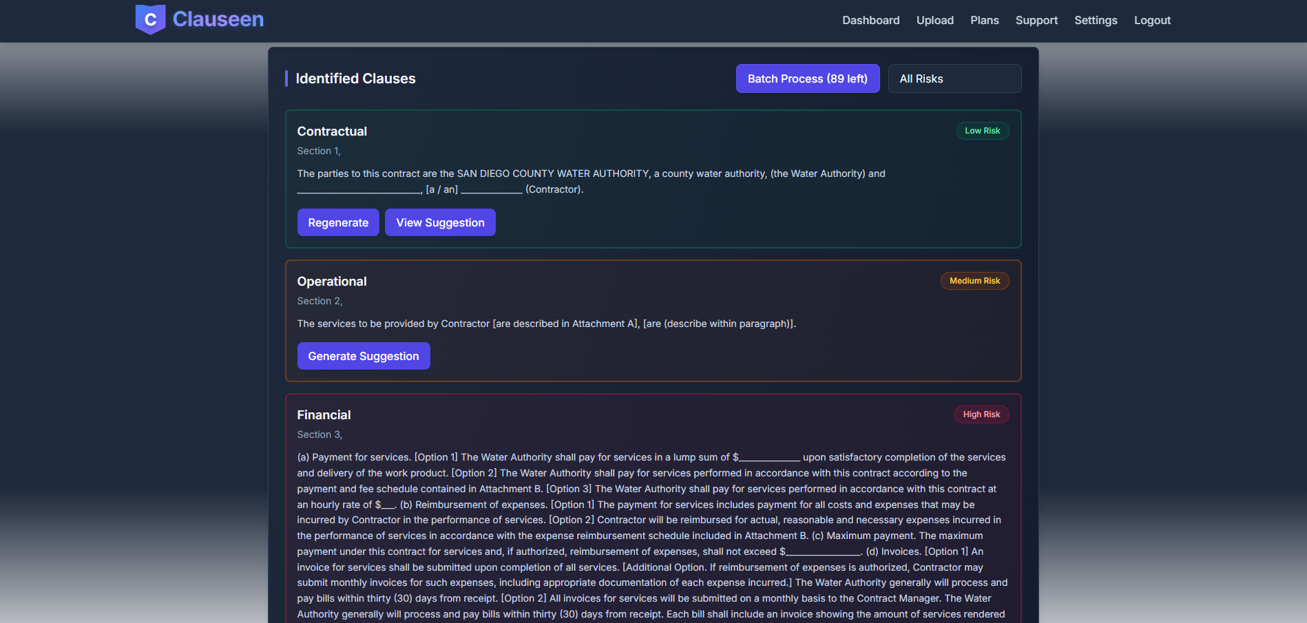 Clauseen - Screenshot 4 showing product features and functionality