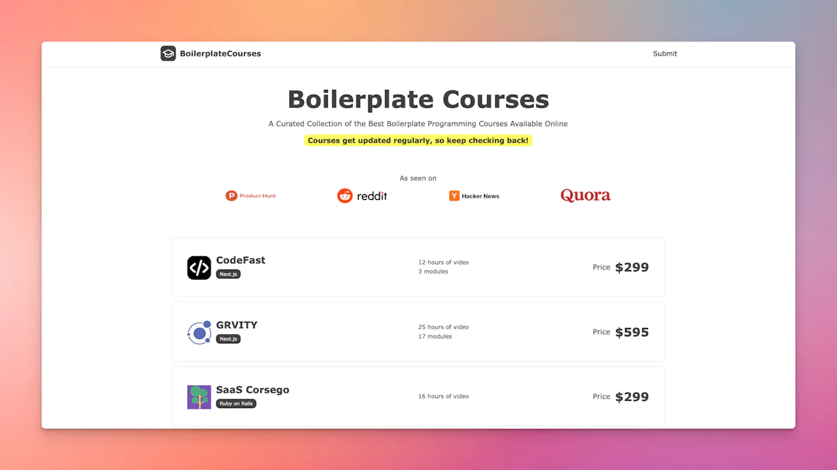BoilerplateCourses