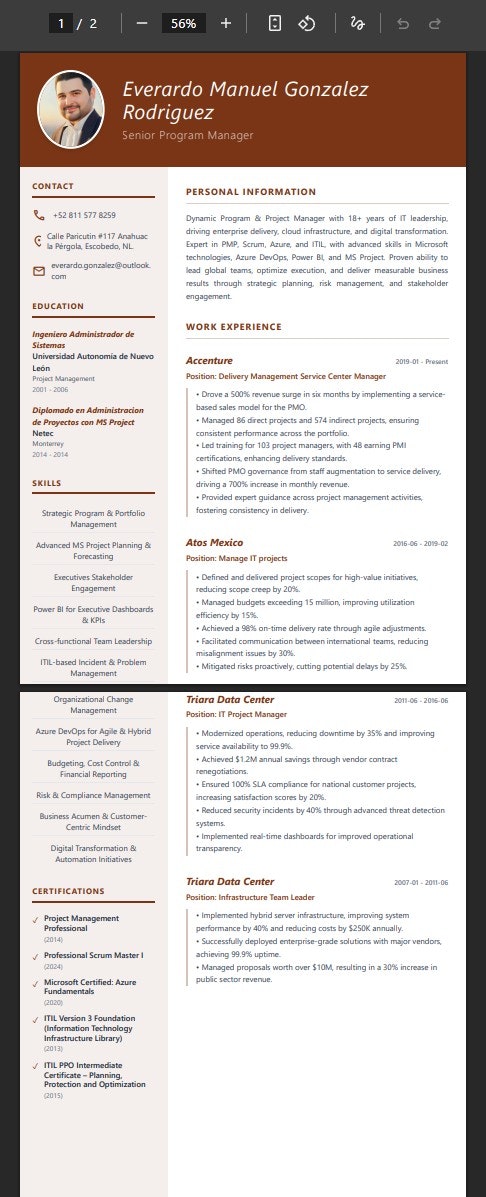 CV Builder PRO - Screenshot 2 showing product features and functionality