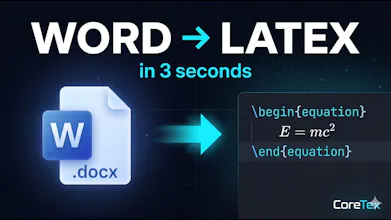 CoreTex · Word → LaTeX gallery image