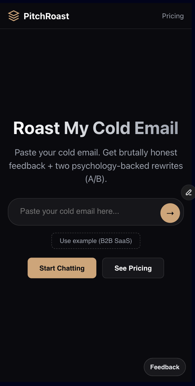 Roast Your Cold Email. Get Replies. gallery image