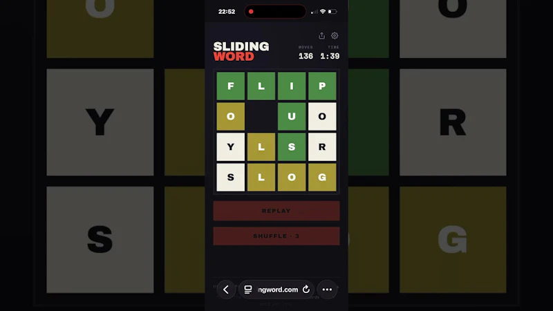 Sliding Word — Daily Word Puzzle Game screenshot 1 (video preview)