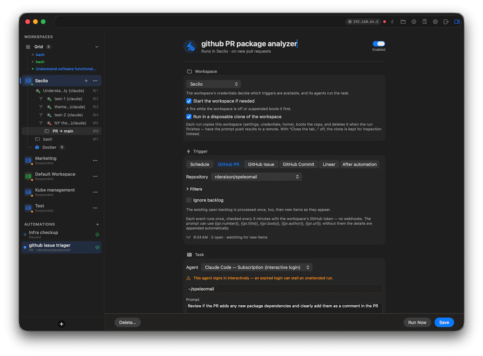 Bromure Agentic Coding screenshot 2