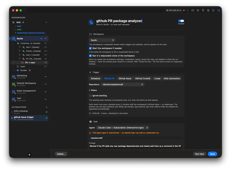 Bromure Agentic Coding screenshot 2