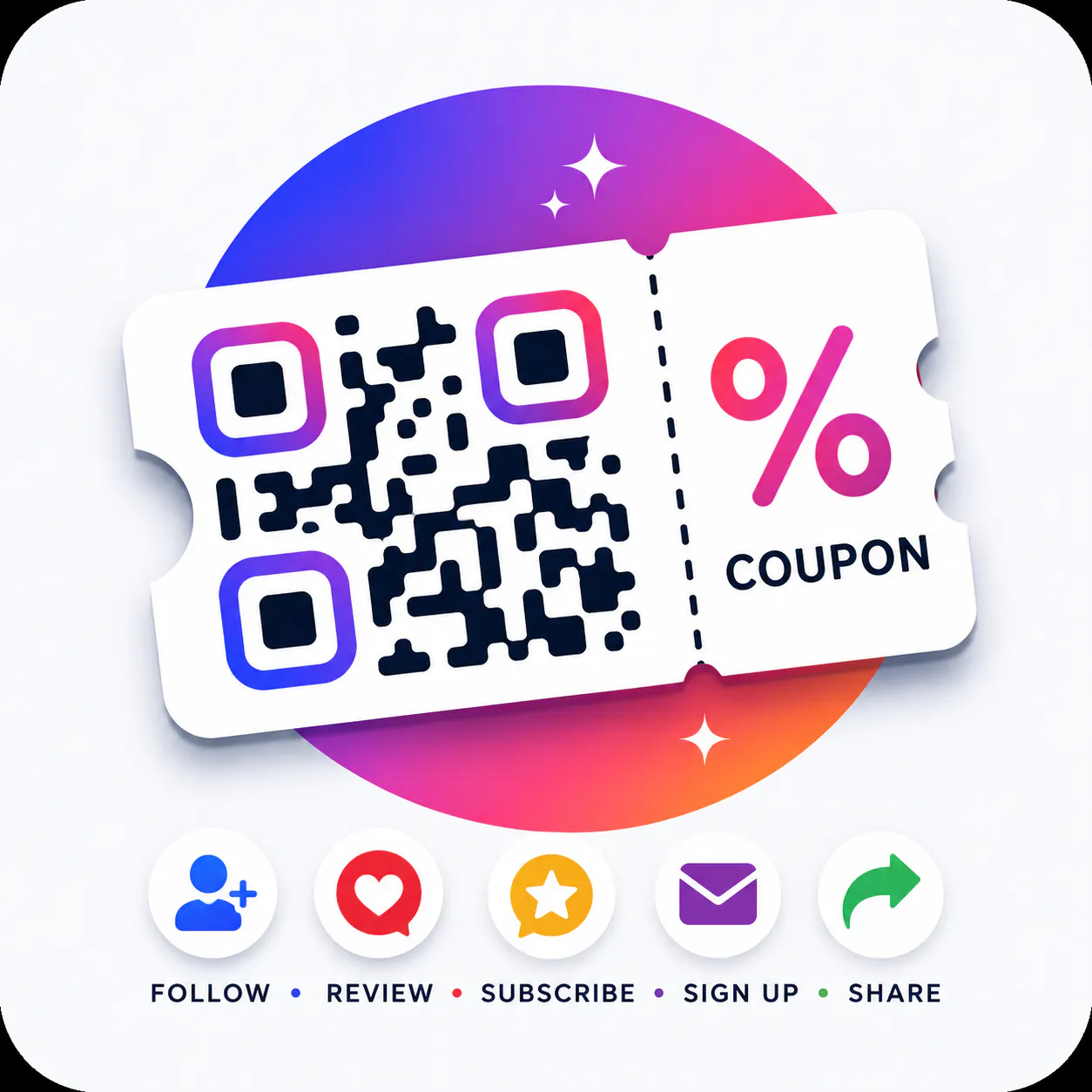 QR Coupon Generator with Social Unlocks