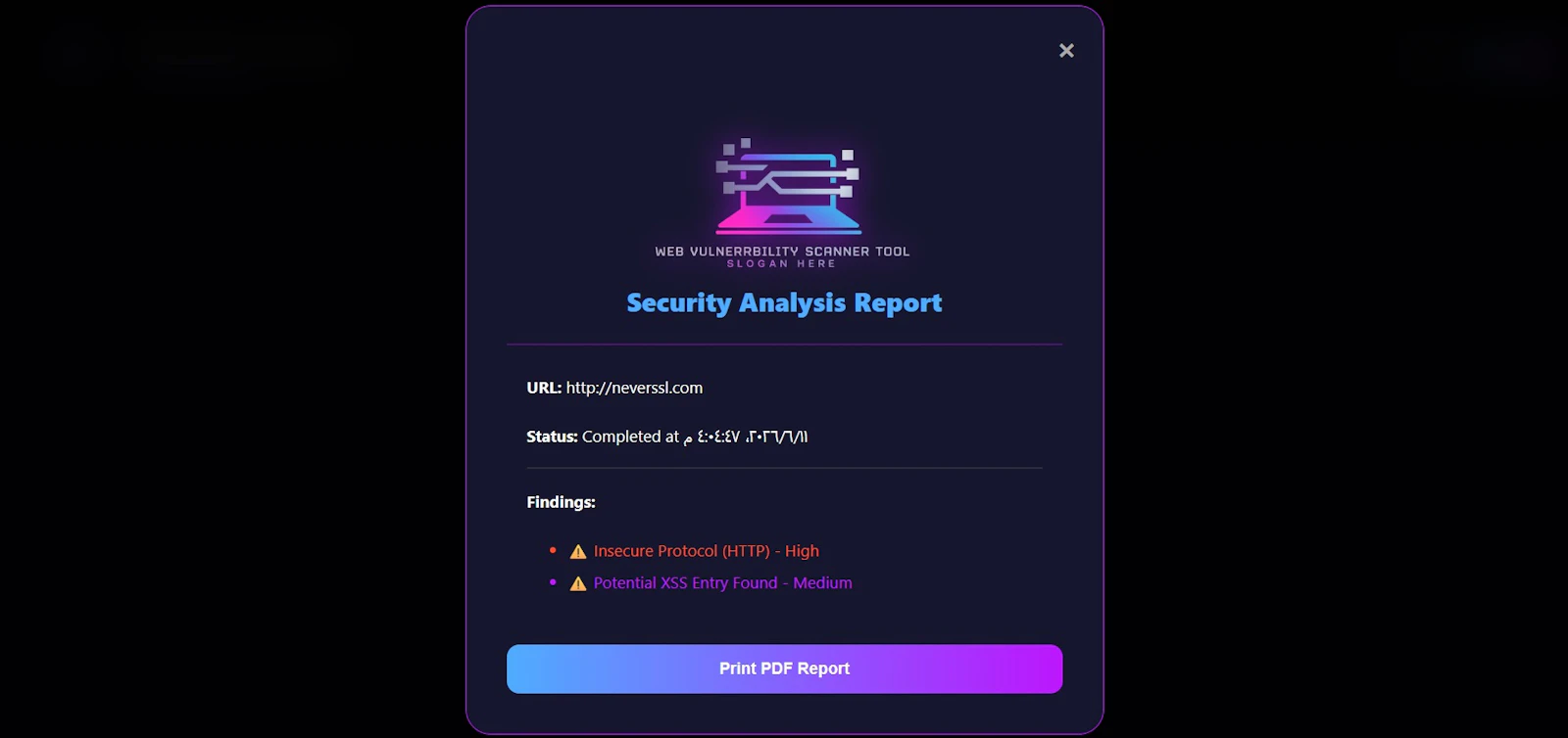 Web Vulnerability Scanner screenshot 1