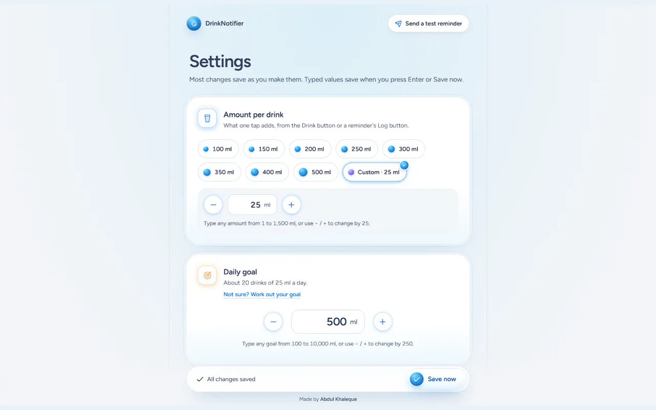 DrinkNotifier: Water Reminder gallery image