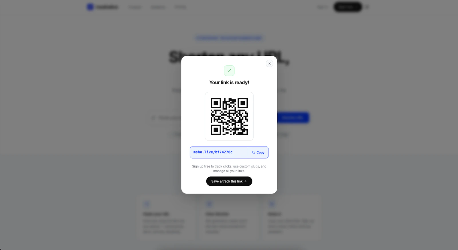 URL Shortener with Analytics & QR Codes screenshot 2