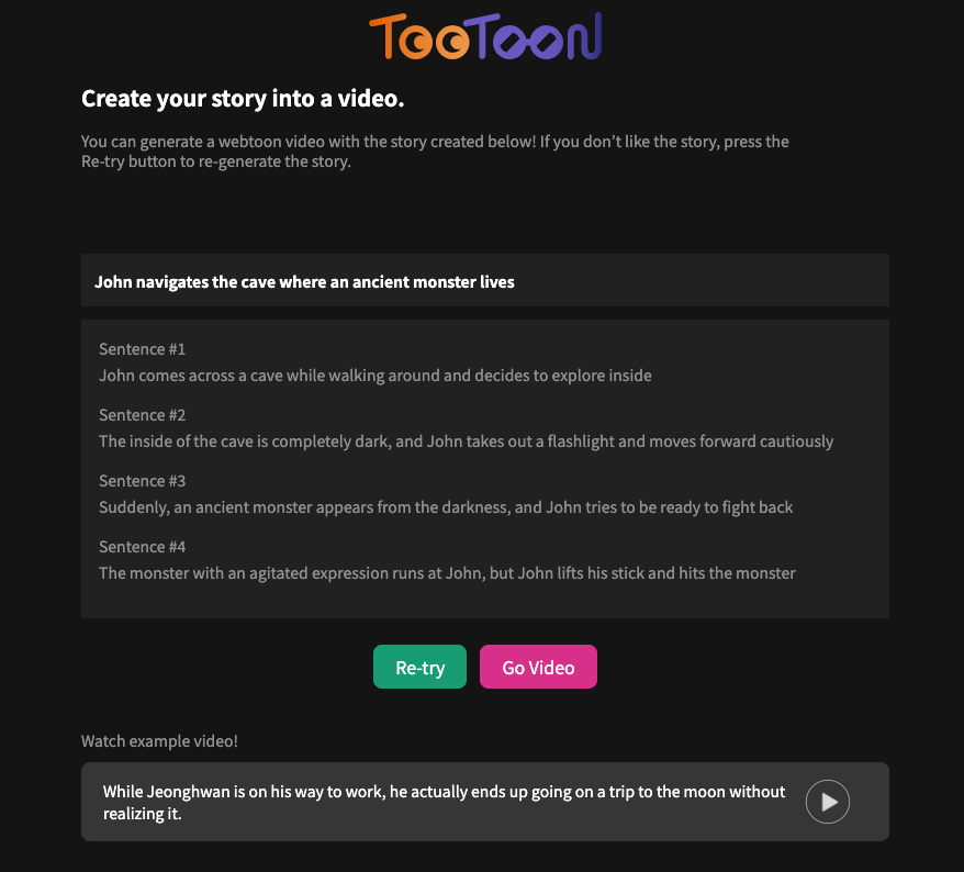 Tootoon-Gpt - AI Webtoon 스토리 보드 비디오 생성기 미디어 1