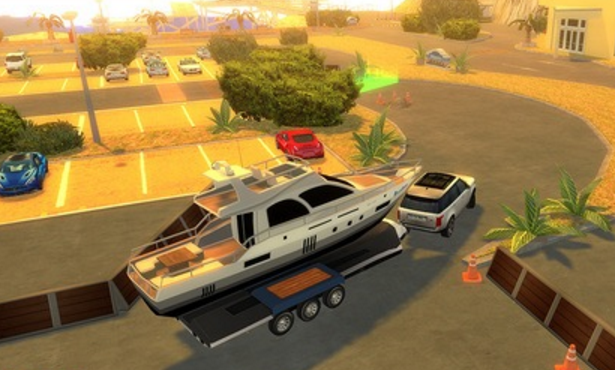RV & Boat Towing Parking Simulator Real Road Car Racing Driving