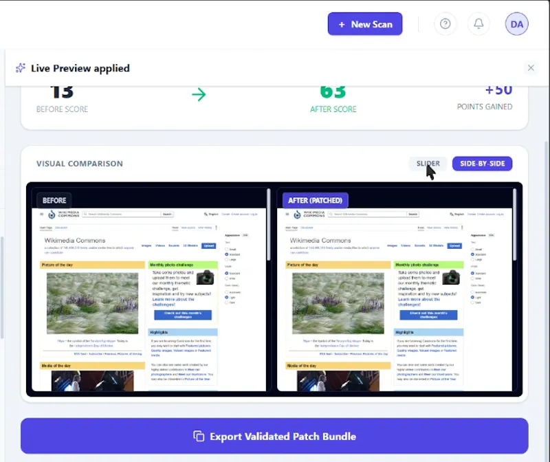 RealFix A11y screenshot 3