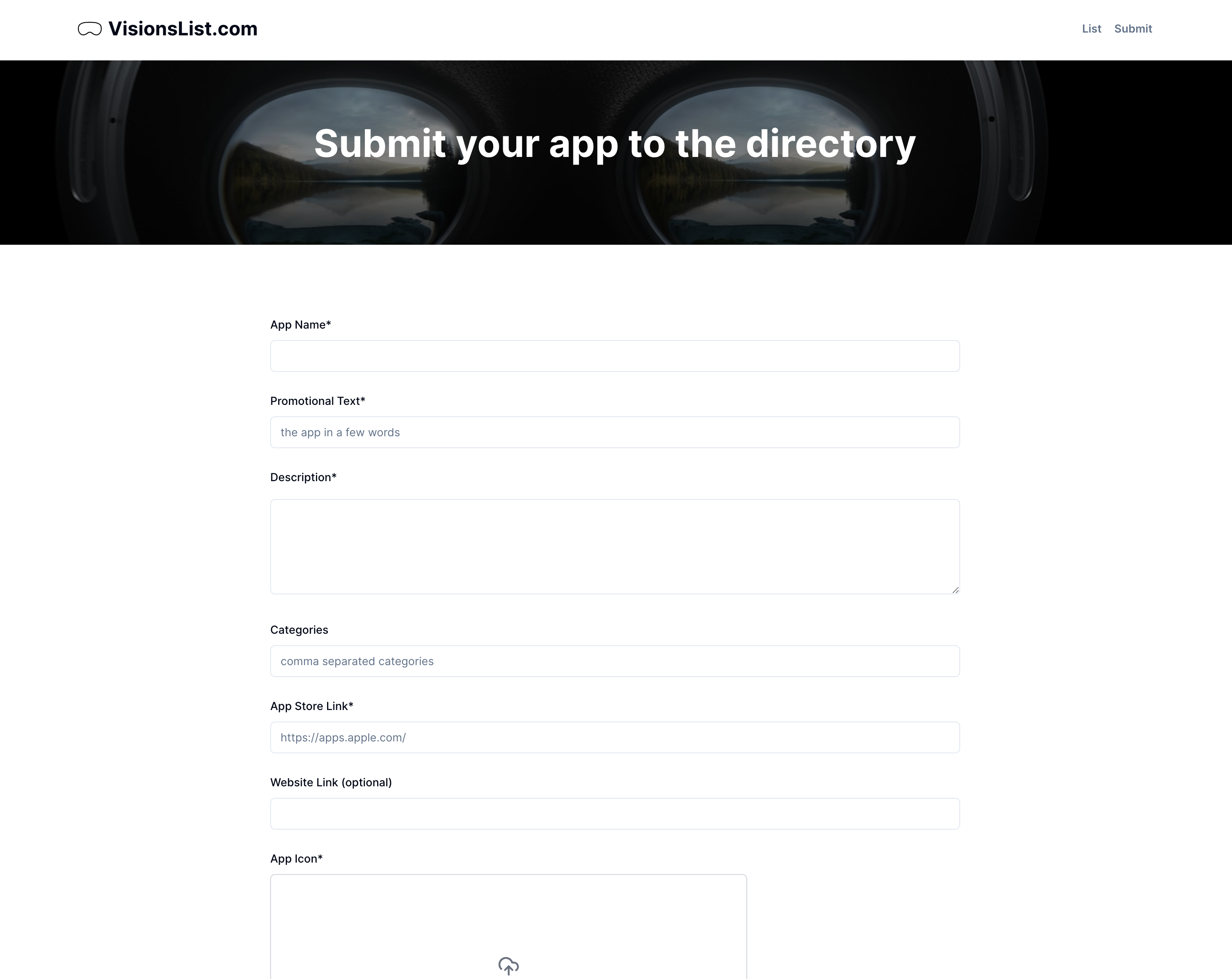 Média Liste de visions - Répertoire des applications Vision Pro consultable 1
