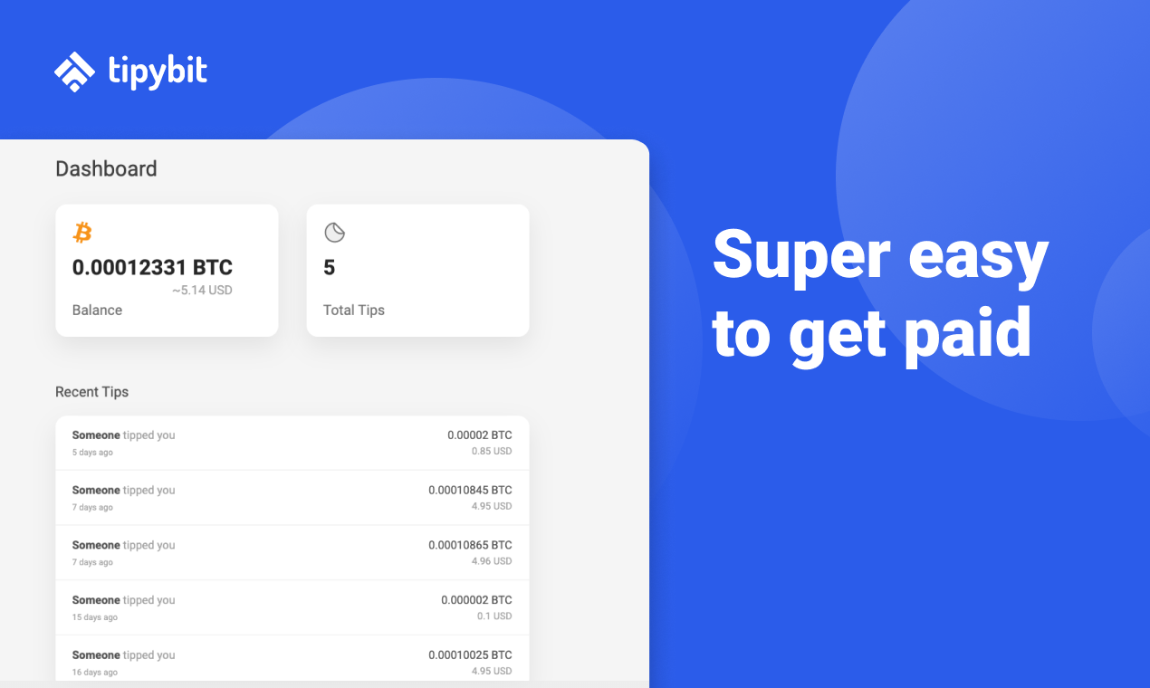 tipybit: Receive tips in Bitcoin via Lightning Network | Product Hunt