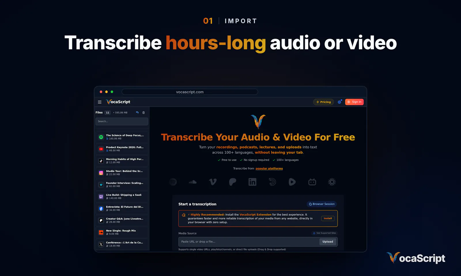 VocaScript screenshot 2
