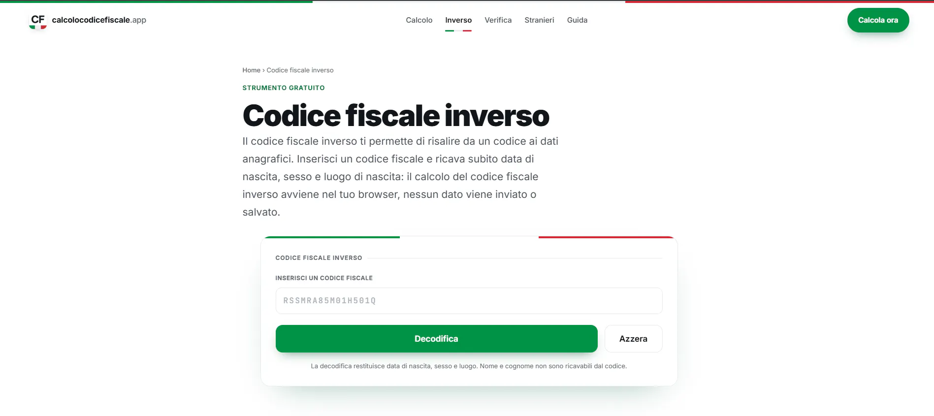 Calcolo Codice Fiscale gallery image