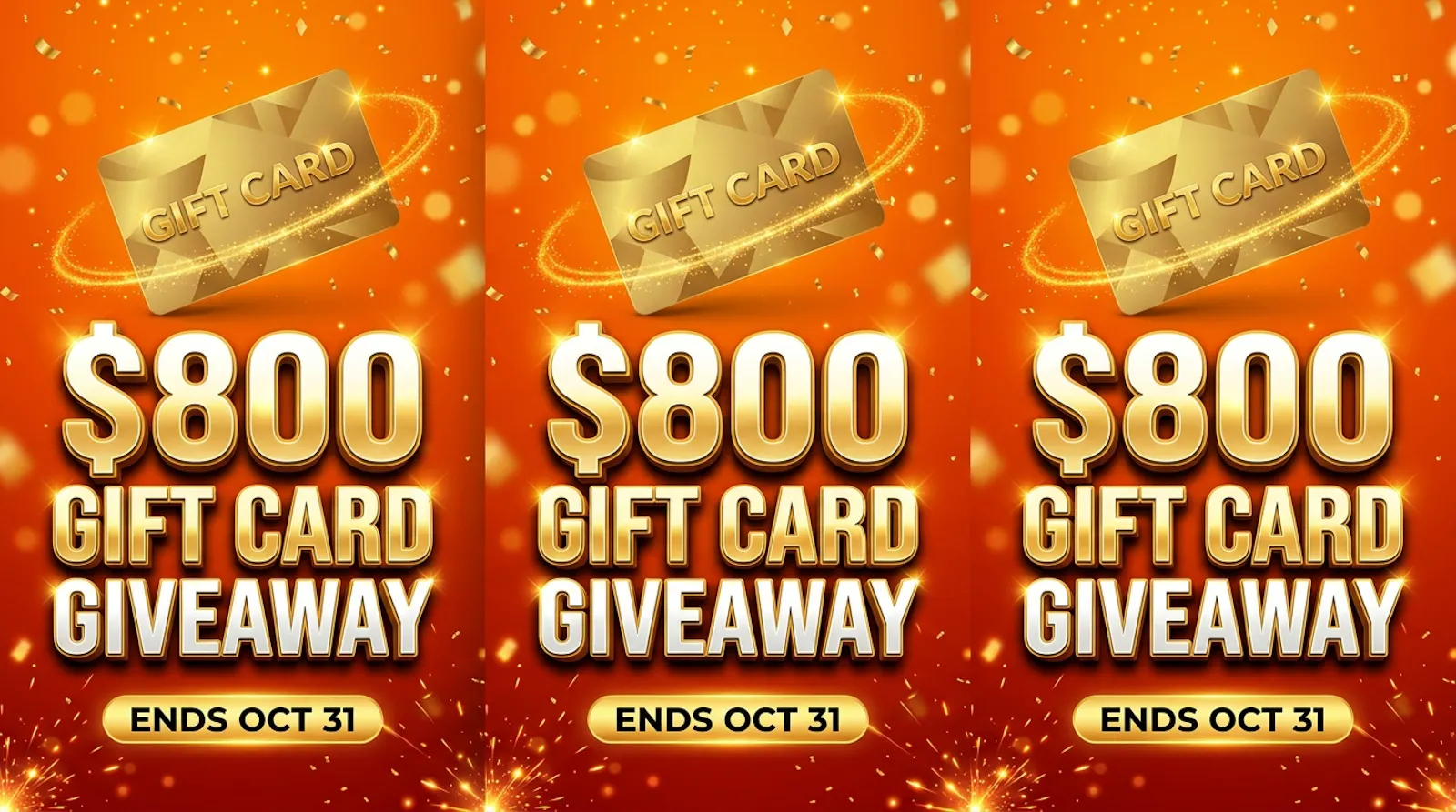 Enter to Win an $800 Gift Card screenshot 1