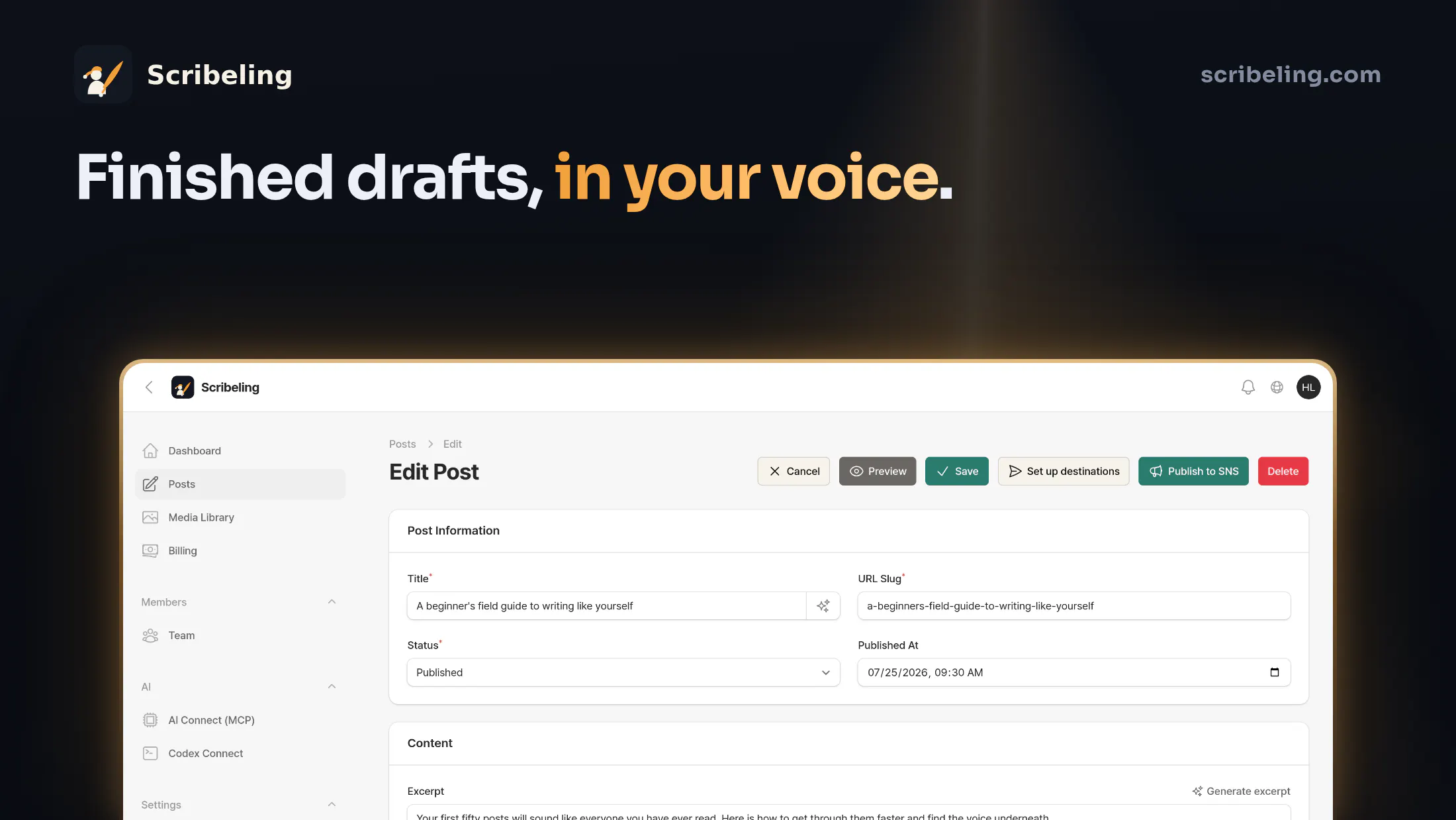 Scribeling — Your ChatGPT, Your marketer gallery image