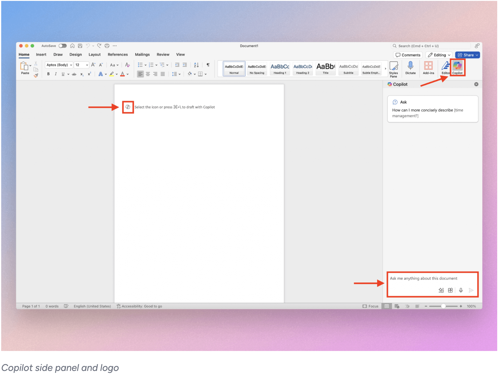 Copilot in Word gallery image