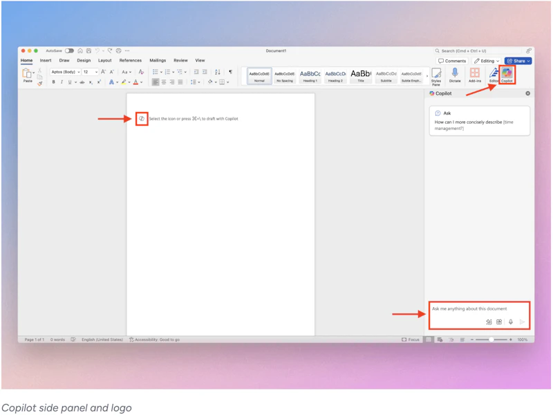 Copilot in Word screenshot 9