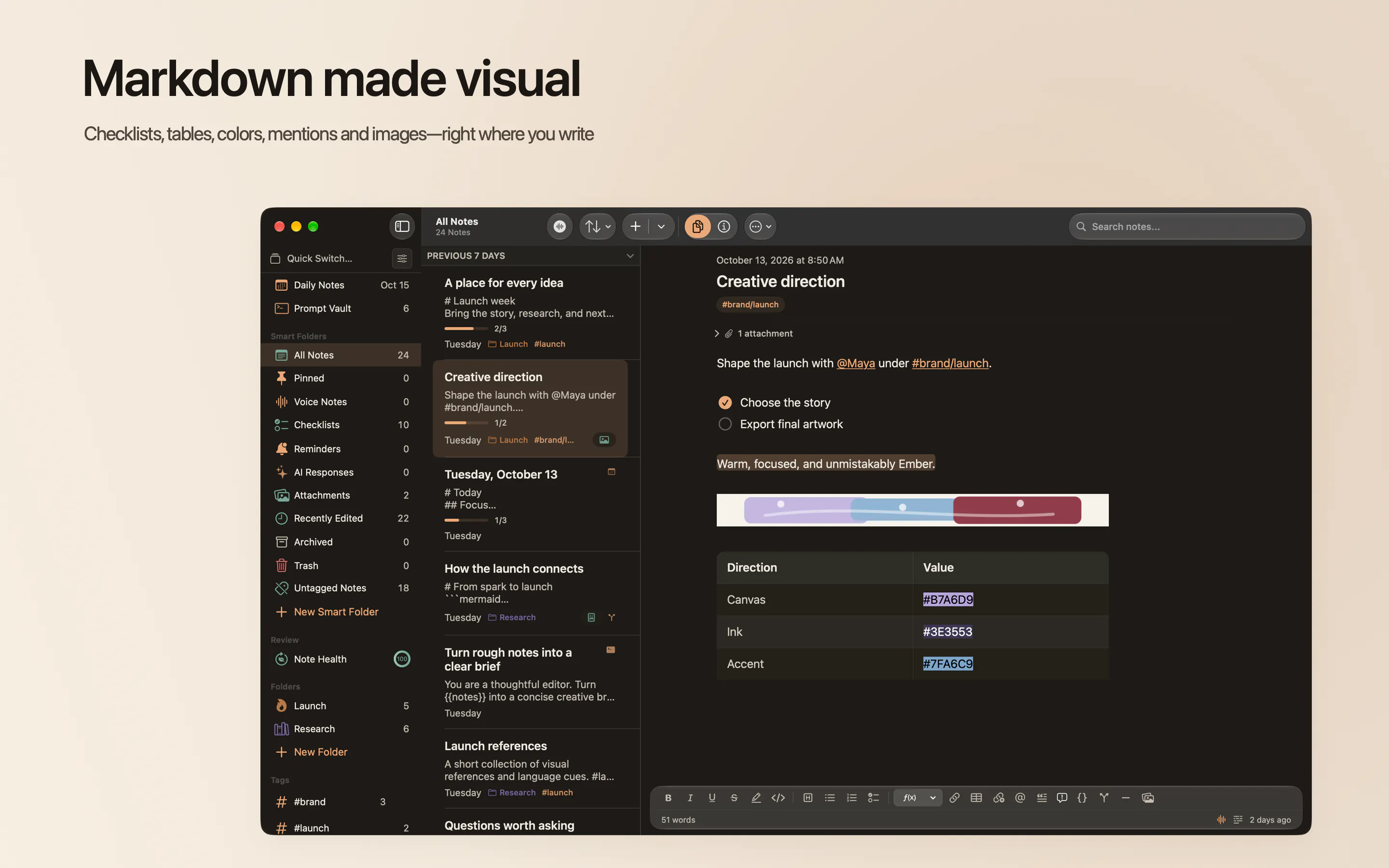 Ember: Markdown Notes gallery image