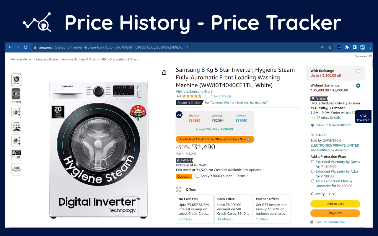 Price History Extension gallery image