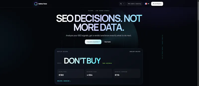 Valinko Backlink Value Calculator screenshot 2