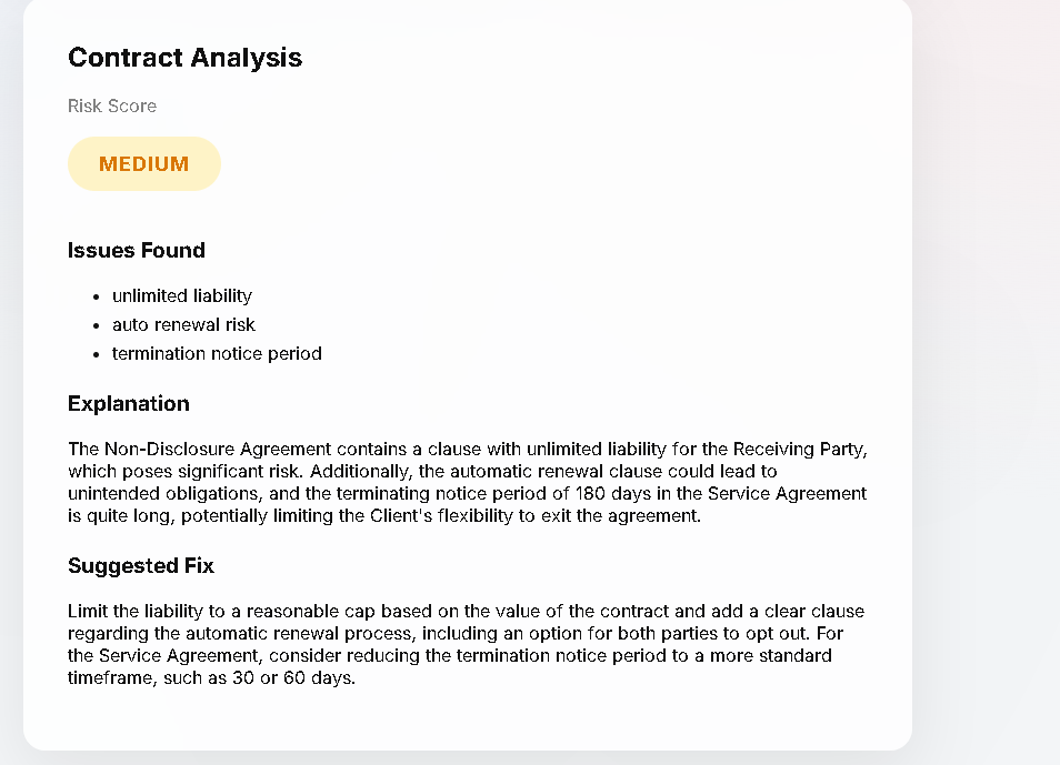 VIDI — AI Contract Review gallery image