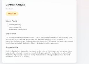 VIDI β AI Contract Review gallery image