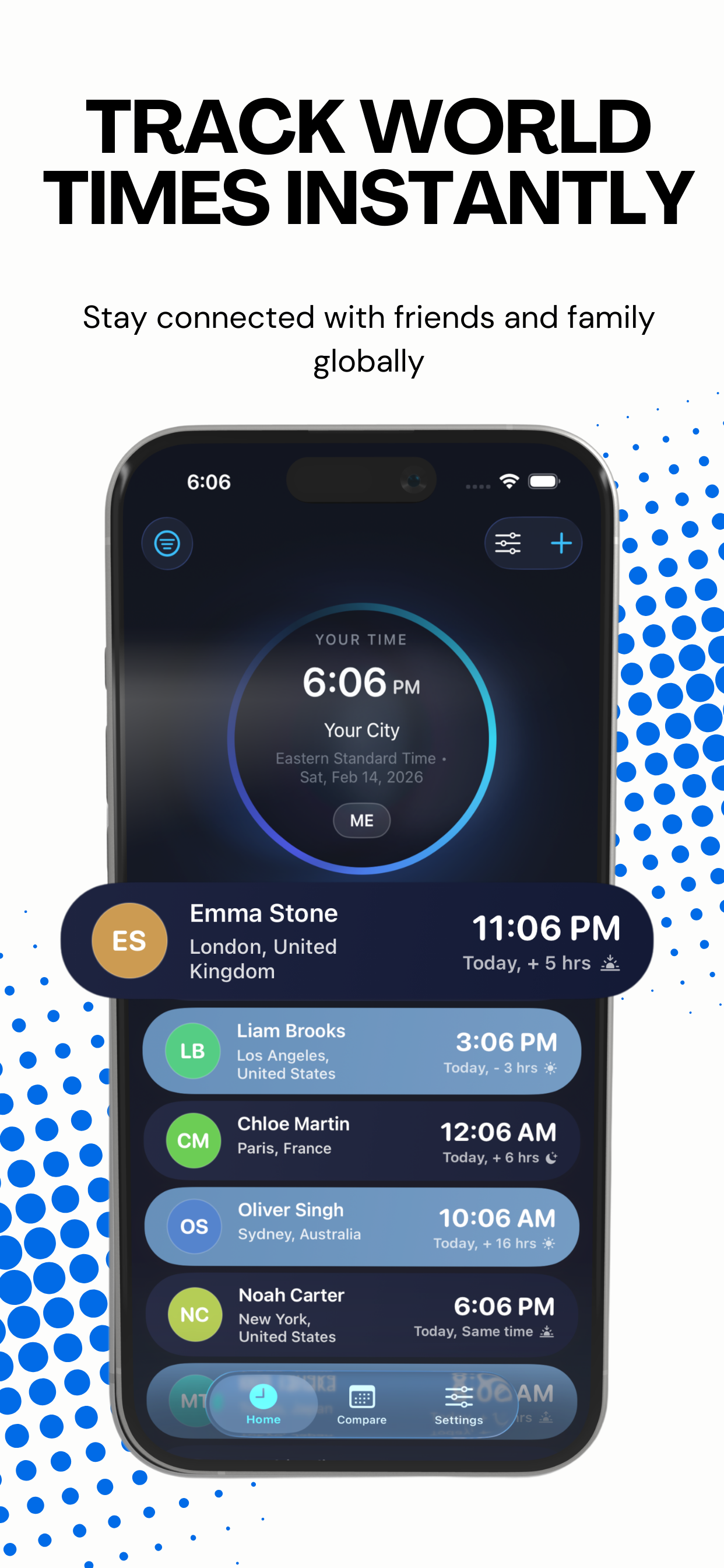 Compare Timezones - Celeste - Screenshot 2 showing product features and functionality