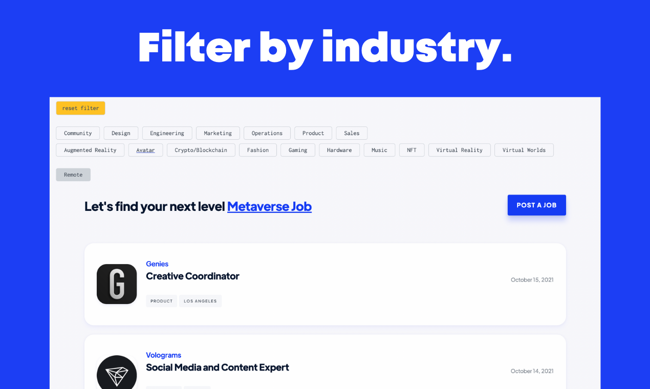 Metaverse Jobs gallery image