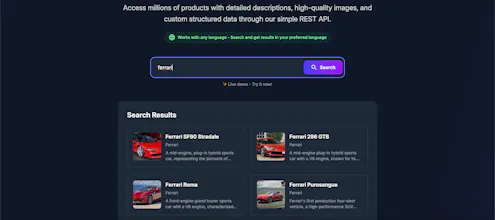 The Product API gallery image
