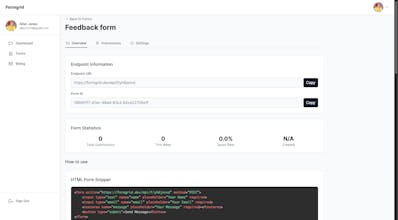 Formgrid:Open-source form submission API gallery image