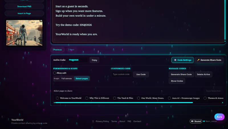 YourWorld screenshot 2