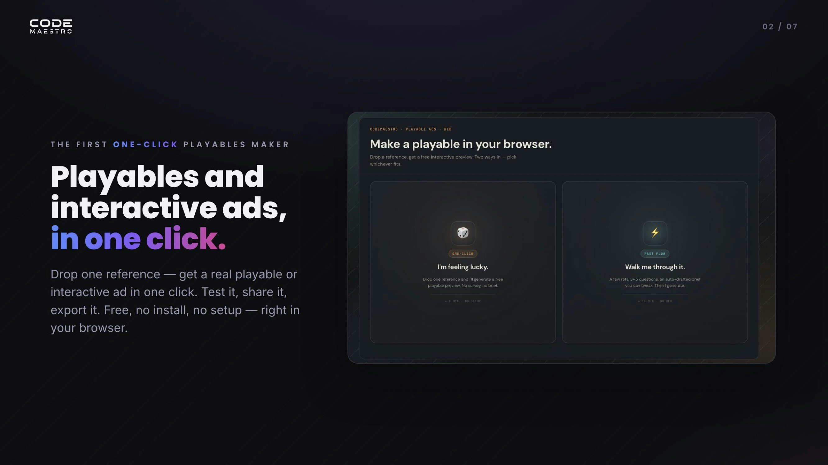Code Maestro - Playable Ads Creator` gallery image