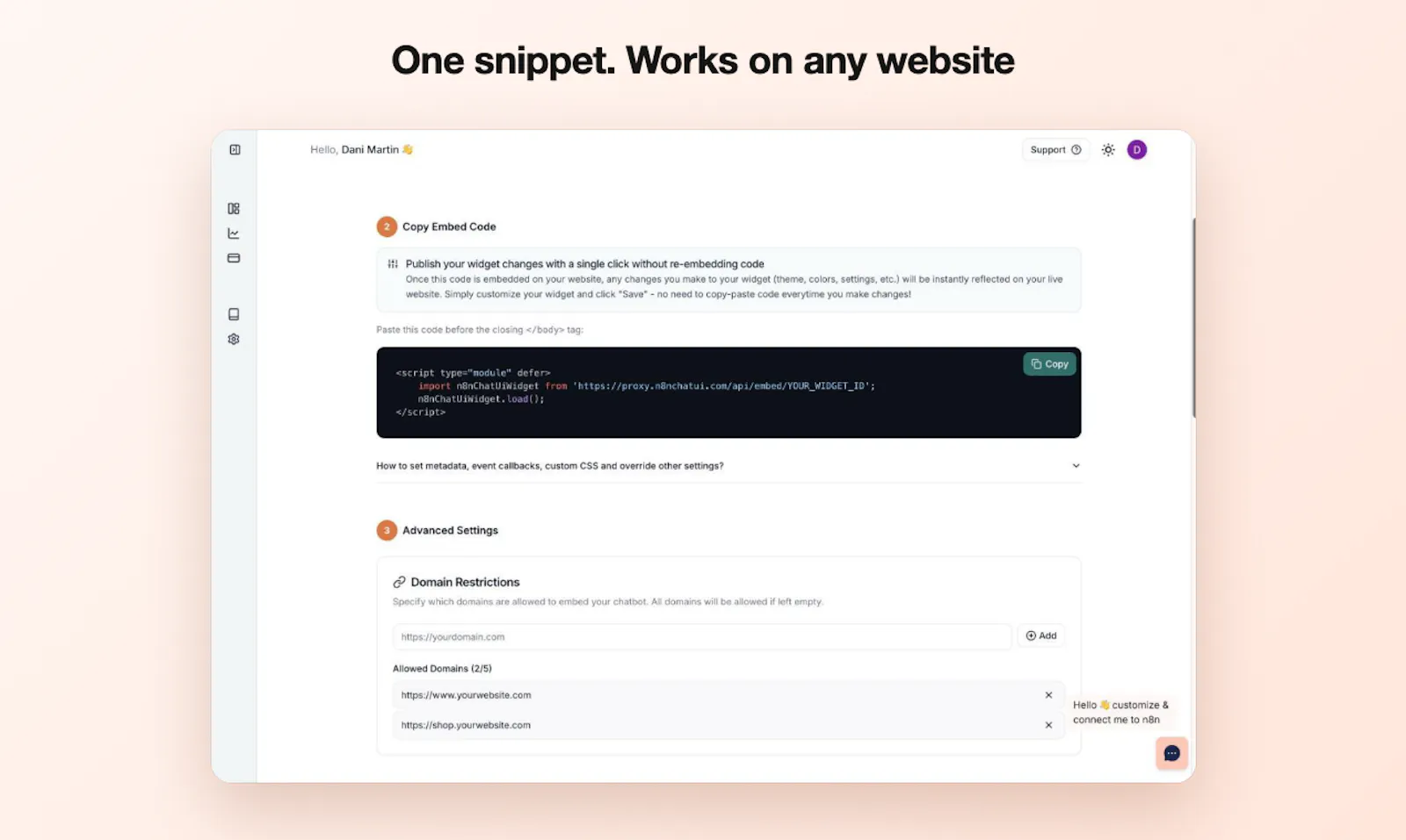 N8N Chat UI screenshot 5