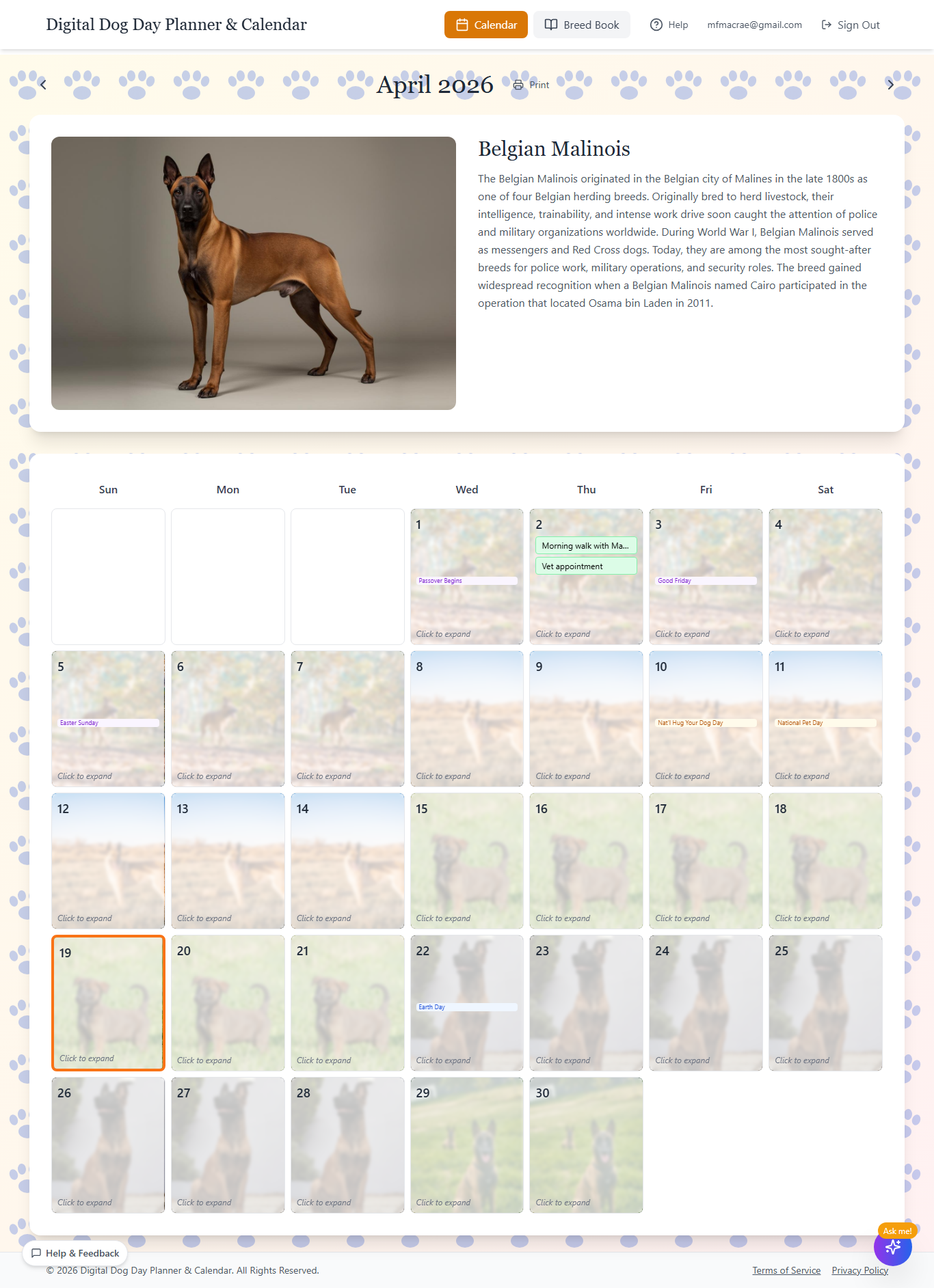 Digital Dog Day Planner & Calendar gallery image