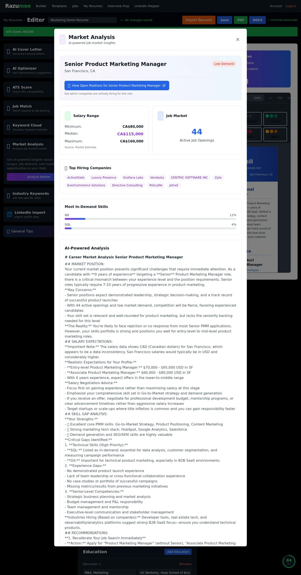Razumee - Screenshot 5 showing product features and functionality