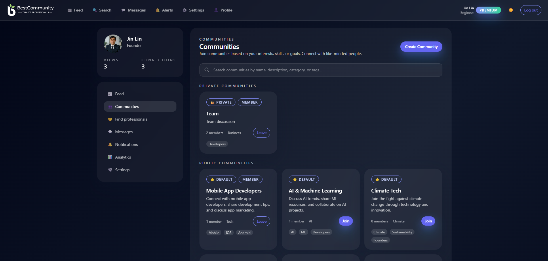Best Community - Screenshot 2 showing product features and functionality