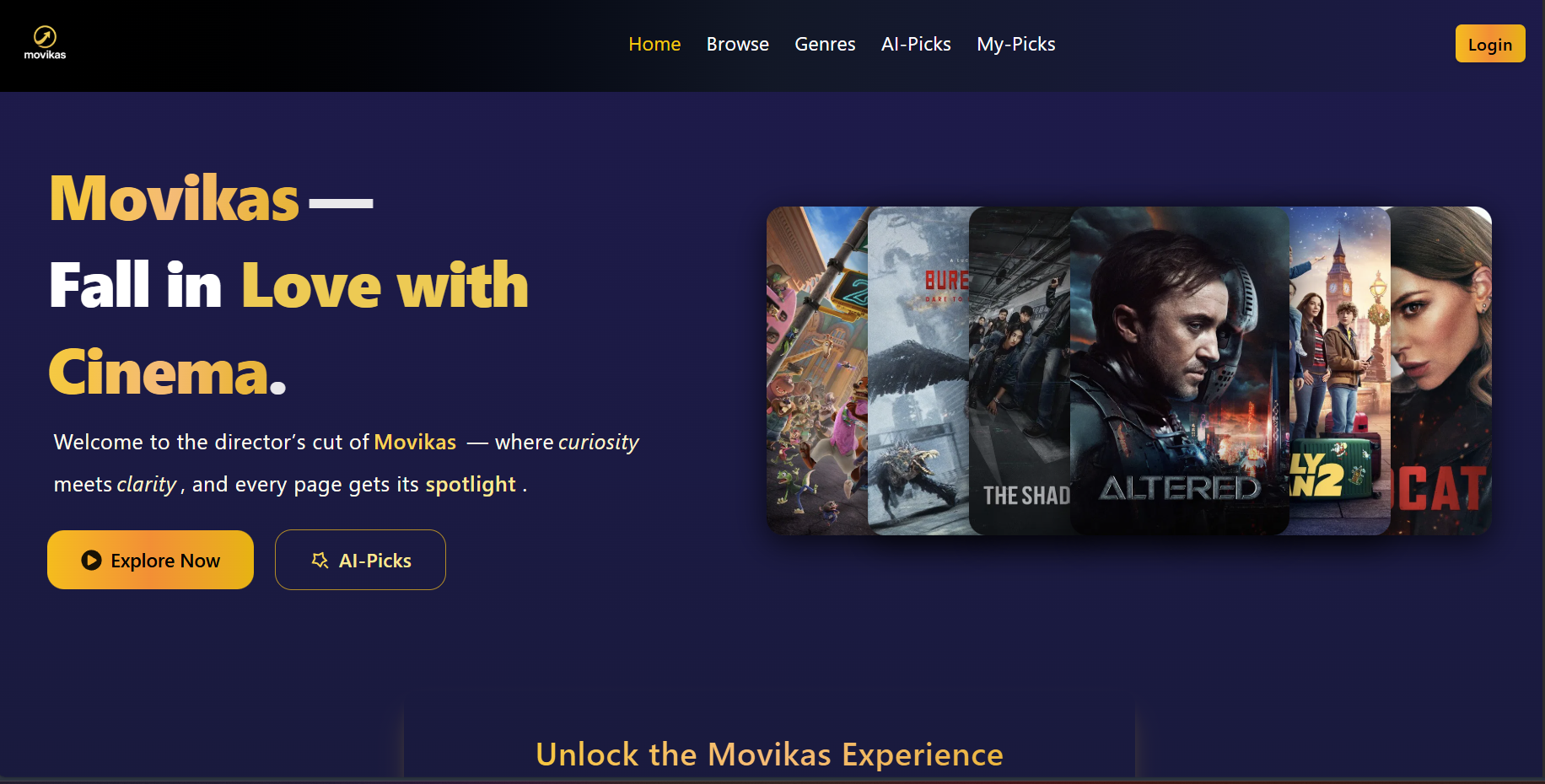 Movikas - Main product screenshot demonstrating key features and user interface