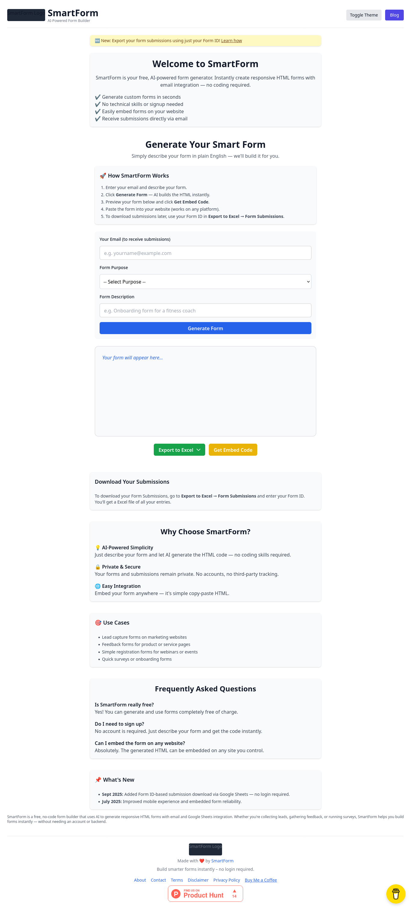 SmartForm – AI-Powered Form Generator gallery image