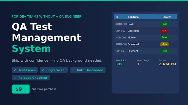 QA Test Management System screenshot 1