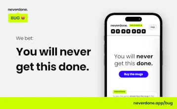 neverdone bad UX Game gallery image