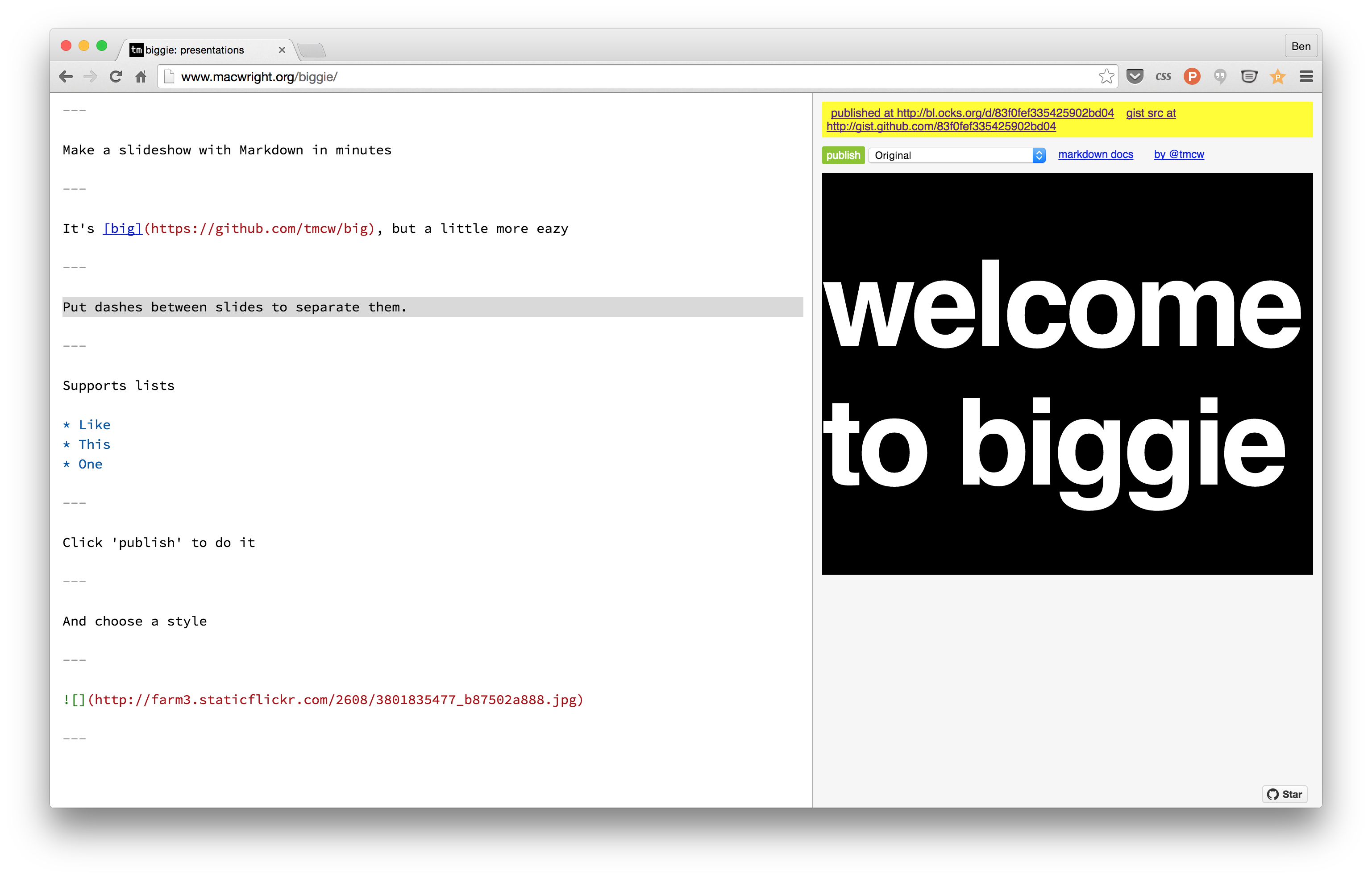 Biggie Presentations